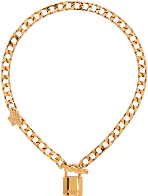 is versace jewelry real gold|versace lock statement necklace.